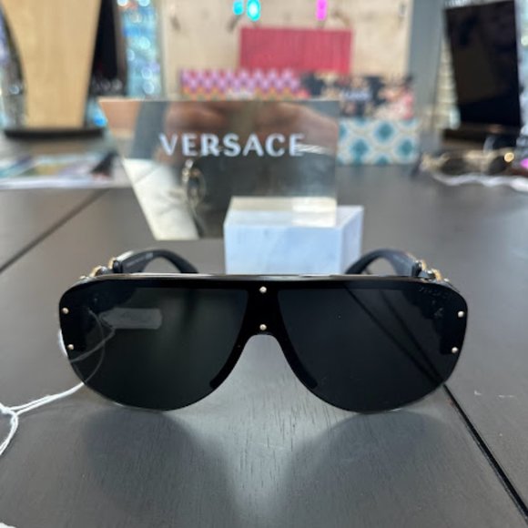 VERSACE MEDUSA BIGGIE PILOT SUNGLASSES - Picture 1 of 4